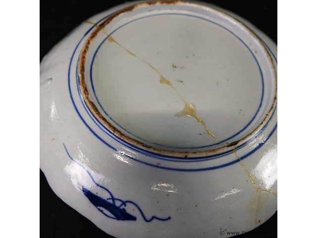 Antiek japans imari-porseleinen bord - afbeelding 5 van  5