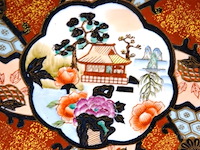 Antiek japans imari porseleinen bord. - afbeelding 3 van  5