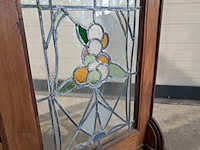 Antiek kamerscherm van glas-in-lood - afbeelding 6 van  8