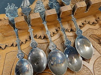 Antiek kerfsnee lepelrek met lepeltjes - afbeelding 4 van  5