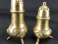 Antiek koperen peper- en zoutstel - afbeelding 1 van  5