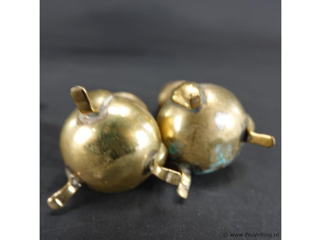 Antiek koperen peper- en zoutstel - afbeelding 5 van  5