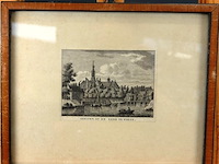 Antiek kopergravure gezigt op de kerk te wezep - afbeelding 1 van  5