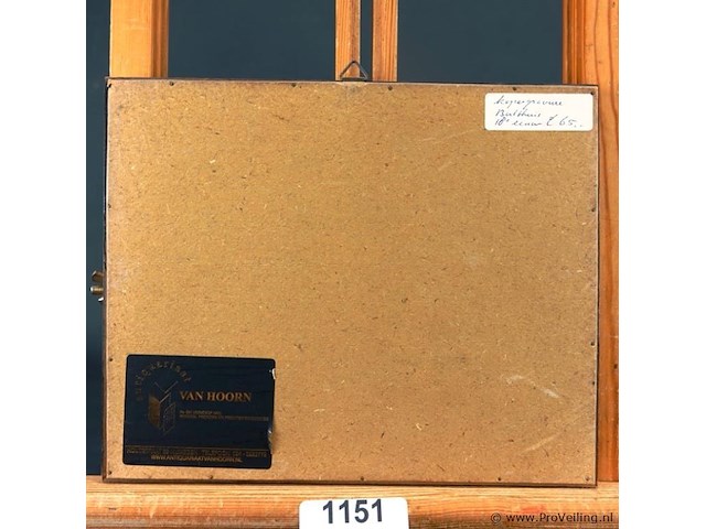 Antiek kopergravure gezigt op de kerk te wezep - afbeelding 4 van  5