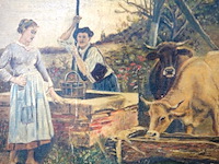 Antiek landelijk tafereel - afbeelding 3 van  5