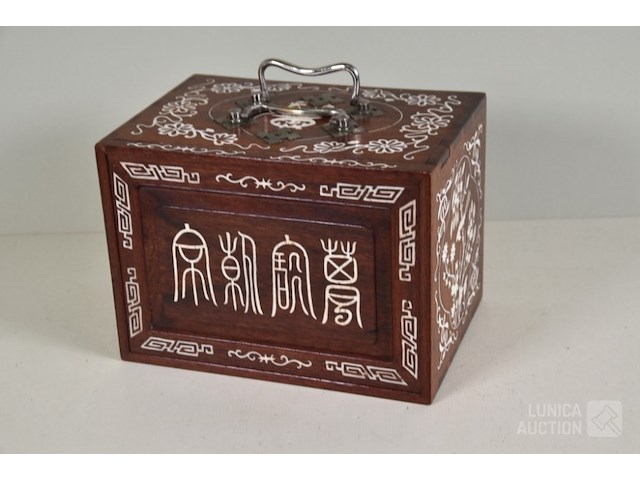 Antiek mahjong spel - afbeelding 1 van  10