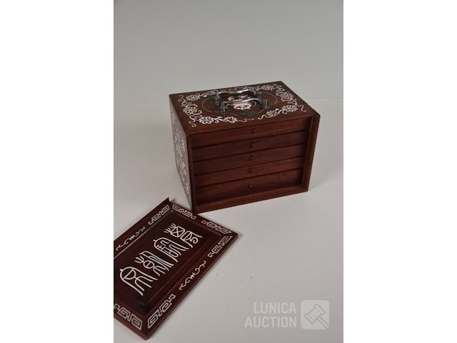 Antiek mahjong spel - afbeelding 5 van  10