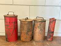Antiek noodsignaalblik (4x) - afbeelding 1 van  3