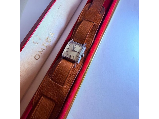 Antiek omega mechanisch dameshorloge ca. 1940 - afbeelding 4 van  7