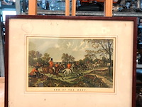 Antiek prent getiteld "end of the hunt" - afbeelding 1 van  5