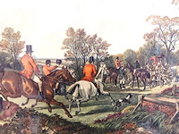 Antiek prent getiteld "end of the hunt" - afbeelding 4 van  5