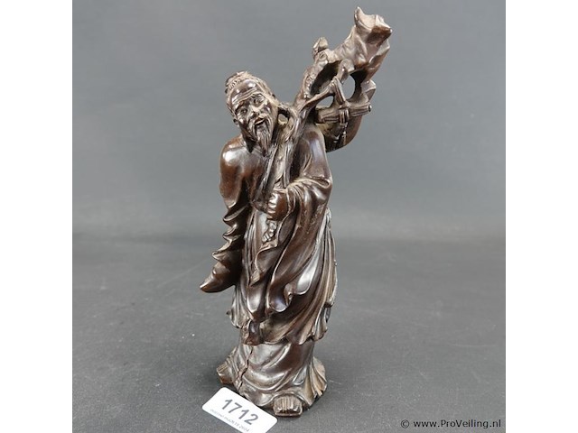 Antiek rozenhouten chinees snijwerk - afbeelding 1 van  5