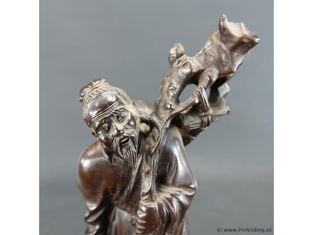 Antiek rozenhouten chinees snijwerk - afbeelding 2 van  5