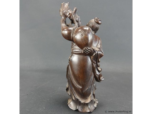 Antiek rozenhouten chinees snijwerk - afbeelding 3 van  5