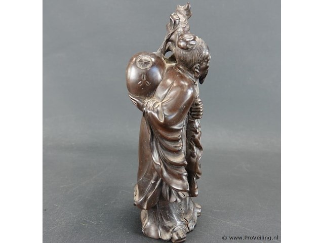 Antiek rozenhouten chinees snijwerk - afbeelding 4 van  5