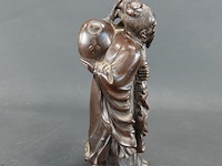 Antiek rozenhouten chinees snijwerk - afbeelding 4 van  5