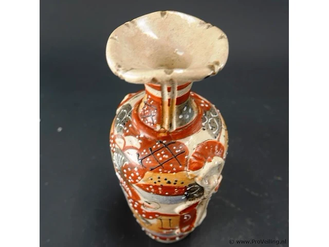Antiek satsuma vaas - afbeelding 3 van  5