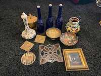 Antiek schilderij, glas in lood - afbeelding 1 van  10