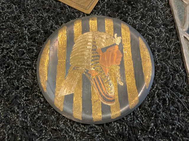 Antiek schilderij, glas in lood - afbeelding 6 van  10