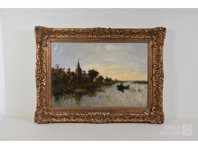 Antiek schilderij - afbeelding 1 van  4