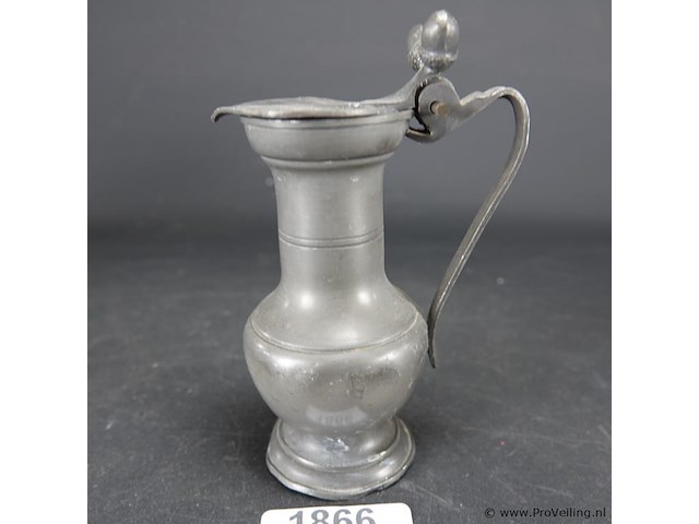 Antiek tinnen eikeltjes kans - afbeelding 1 van  5