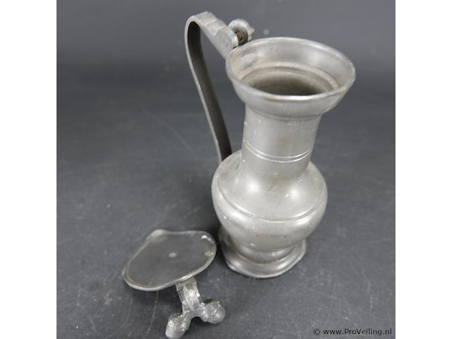 Antiek tinnen eikeltjes kans - afbeelding 4 van  5