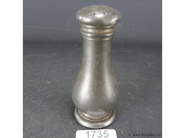 Antiek tinnen strooier - afbeelding 1 van  5