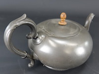 Antiek tinnen theepot - afbeelding 3 van  5