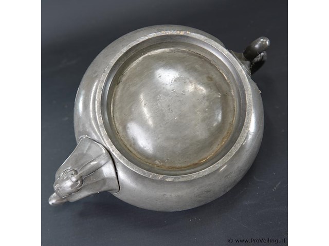 Antiek tinnen theepot - afbeelding 5 van  5