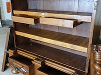 Antieke (1820-1880) massief eiken met fraai snijwerk duitse grunderkaste - afbeelding 4 van  18