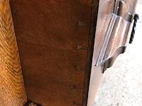 Antieke (1820-1880) massief eiken met fraai snijwerk duitse grunderkaste - afbeelding 5 van  18