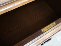 Antieke (1820-1880) massief eiken met fraai snijwerk duitse grunderkaste - afbeelding 7 van  18