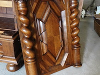 Antieke (1820-1880) massief eiken met fraai snijwerk duitse grunderkaste - afbeelding 18 van  18