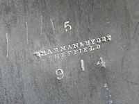 Antieke (1880/1890) sharman & hydes uit sheffield, engeland tinnen koffiepot - afbeelding 5 van  5