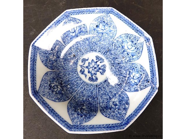 Antieke (18de eeuw) chinees porseleinen schotel kangxi - afbeelding 2 van  5