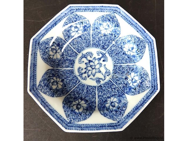 Antieke (18de eeuw) chinees porseleinen schotel kangxi - afbeelding 3 van  5