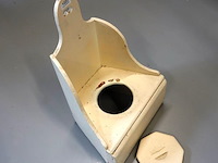 Antieke (19de eeuw) houten postoel - afbeelding 3 van  5