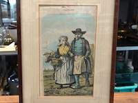 Antieke (19de eeuw) kleuren litho - afbeelding 1 van  5