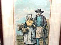 Antieke (19de eeuw) kleuren litho - afbeelding 2 van  5