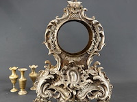 Antieke (19de eeuw) pendulebehuizing of tafelspiegel in lodewijk xv-stijl - afbeelding 1 van  5