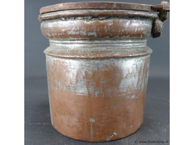 Antieke 19de eeuwse koperen emmer - afbeelding 4 van  5