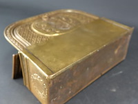 Antieke 19de eeuwse nederlandse koperen kaarsendoos, ook wel bekend als een centenbakkie - afbeelding 5 van  5