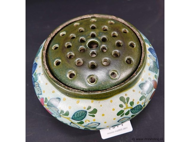 Antieke aardewerk bloemverdeler - afbeelding 3 van  5