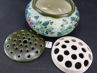 Antieke aardewerk bloemverdeler - afbeelding 4 van  5