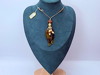 Antieke amber pendant collier - afbeelding 2 van  4