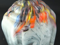 Antieke art deco lamp met gemarmerde glazen kap uit de jaren 30 - afbeelding 5 van  5