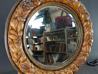 Antieke barbola geslepen spiegel - afbeelding 1 van  5