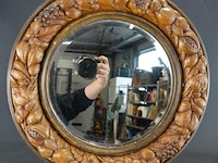 Antieke barbola geslepen spiegel - afbeelding 2 van  5