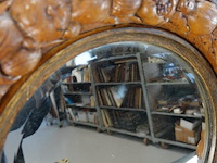 Antieke barbola geslepen spiegel - afbeelding 3 van  5