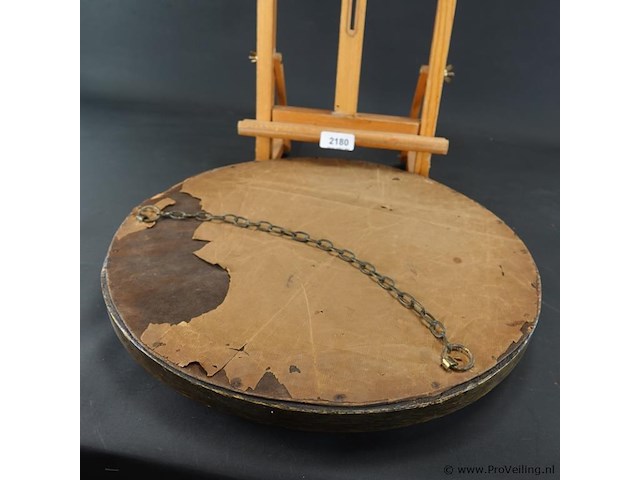 Antieke barbola geslepen spiegel - afbeelding 5 van  5